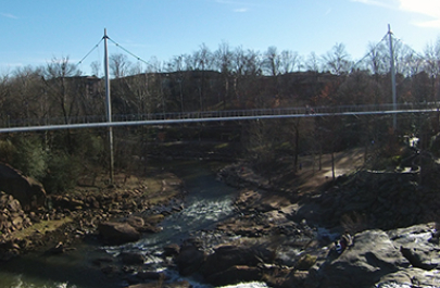Liberty Bridge At Falls Park On The Reedy Image